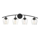 Meridian M80033MBK Four Light Bathroom Vanity Light in Matte Black