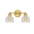 Meridian M80034NB Two Light Bathroom Vanity Light in Natural Brass