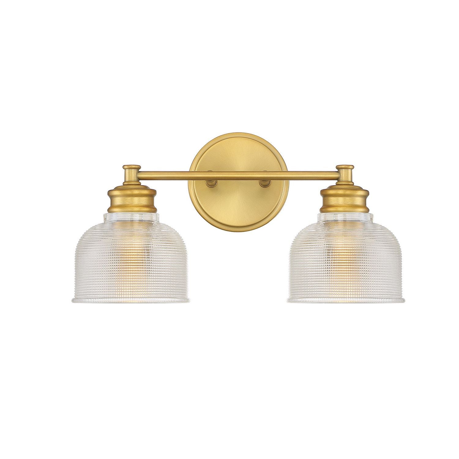 Meridian M80034NB Two Light Bathroom Vanity Light in Natural Brass