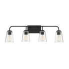 Meridian M80045MBK Four Light Bathroom Vanity Light in Matte Black