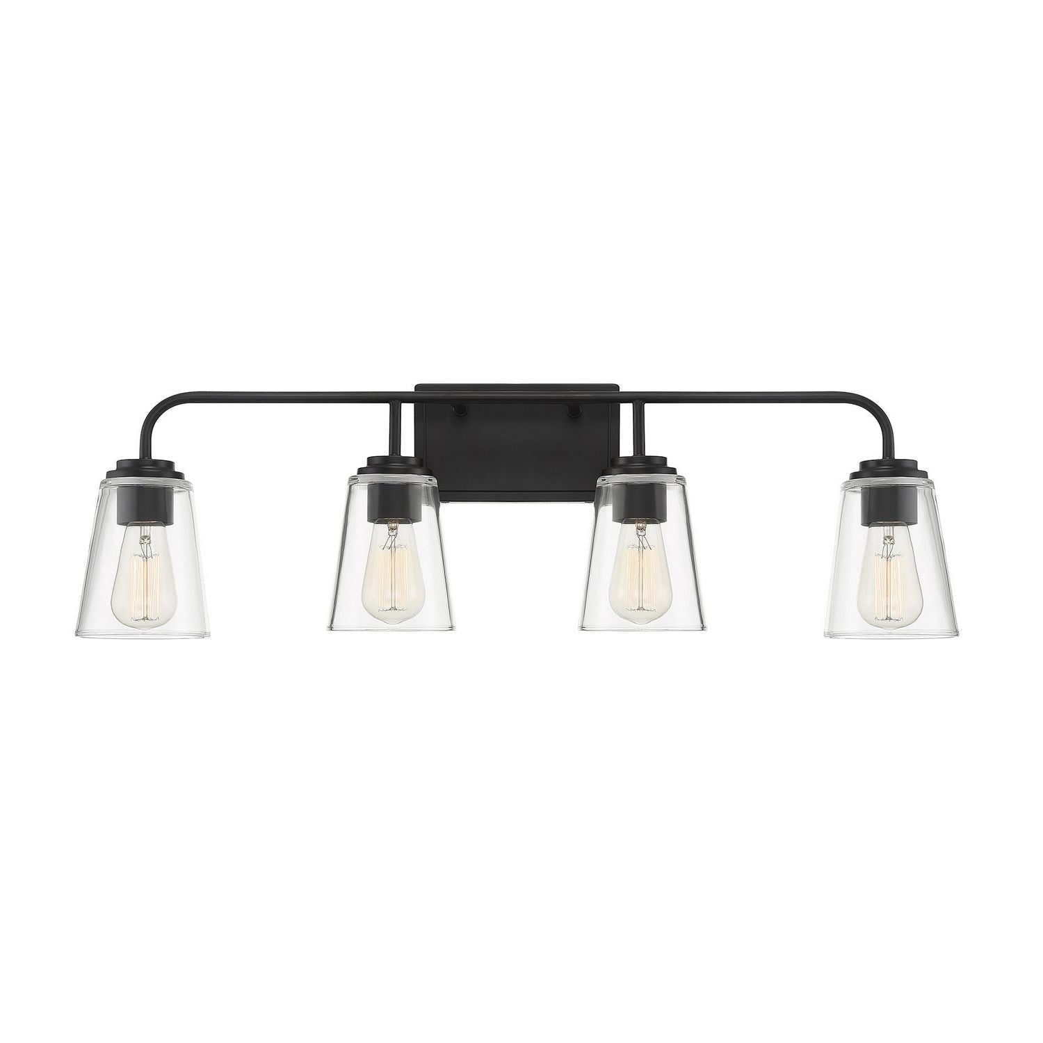 Meridian M80045MBK Four Light Bathroom Vanity Light in Matte Black