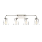 Meridian M80045PN Four Light Bathroom Vanity Light in Polished Nickel