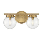 Meridian M80046NB Two Light Bathroom Vanity Light in Natural Brass