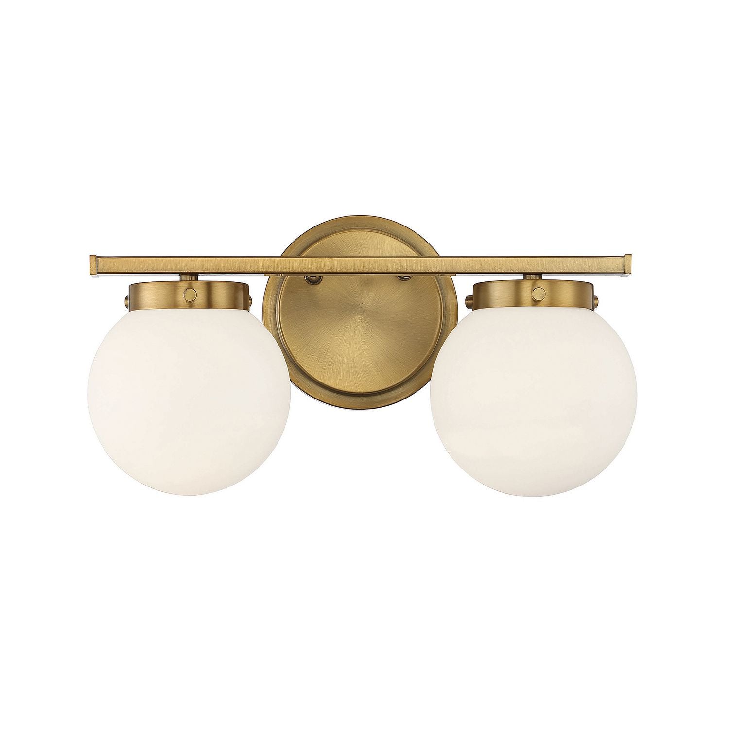 Meridian M80047NB Two Light Bathroom Vanity Light in Natural Brass