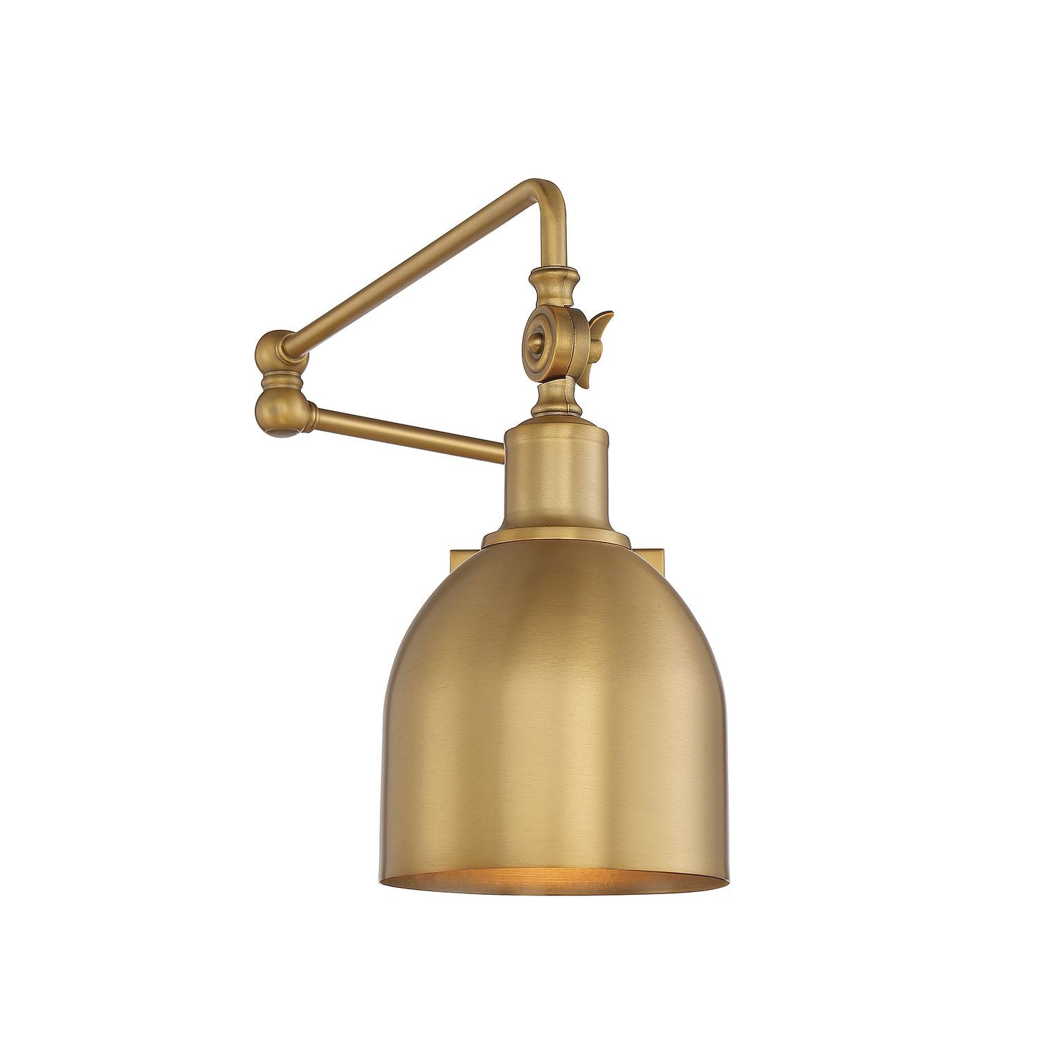 Meridian M90019NB One Light Wall Sconce in Natural Brass