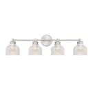 Meridian M80036BN Four Light Bathroom Vanity Light in Brushed Nickel