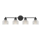 Meridian M80036MBK Four Light Bathroom Vanity Light in Matte Black