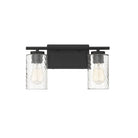 Meridian M80037MBK Two Light Bathroom Vanity Light in Matte Black