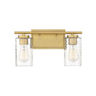 Meridian M80037NB Two Light Bathroom Vanity Light in Natural Brass