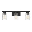 Meridian M80038MBK Three Light Bathroom Vanity Light in Matte Black