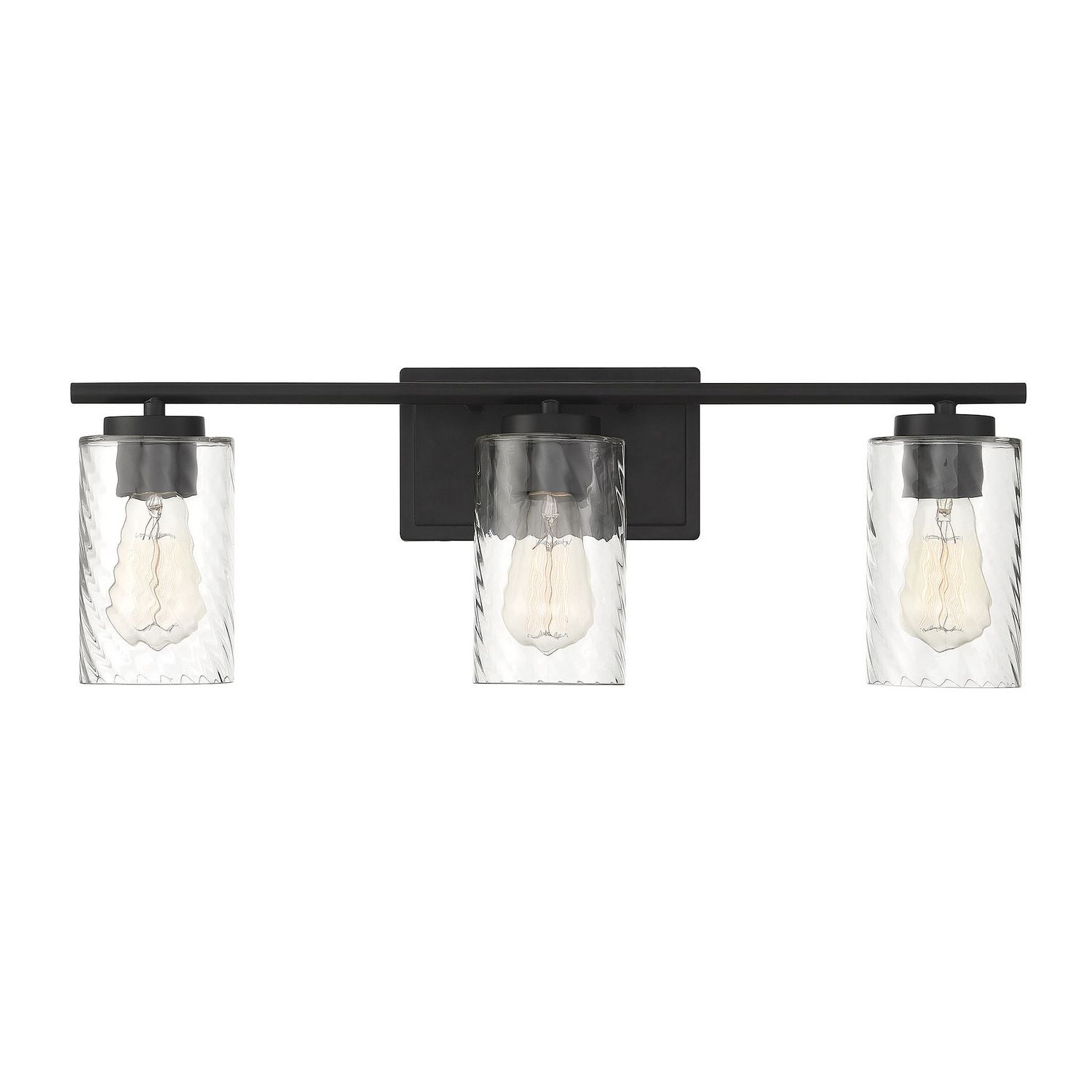 Meridian M80038MBK Three Light Bathroom Vanity Light in Matte Black
