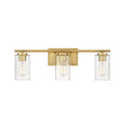 Meridian M80038NB Three Light Bathroom Vanity Light in Natural Brass