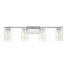 Meridian M80039CH Four Light Bathroom Vanity Light in Chrome