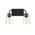 Meridian M80043MBK Two Light Bathroom Vanity Light in Matte Black