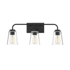 Meridian M80044MBK Three Light Bathroom Vanity Light in Matte Black