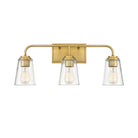Meridian M80044NB Three Light Bathroom Vanity Light in Natural Brass
