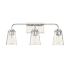 Meridian M80044PN Three Light Bathroom Vanity Light in Polished Nickel