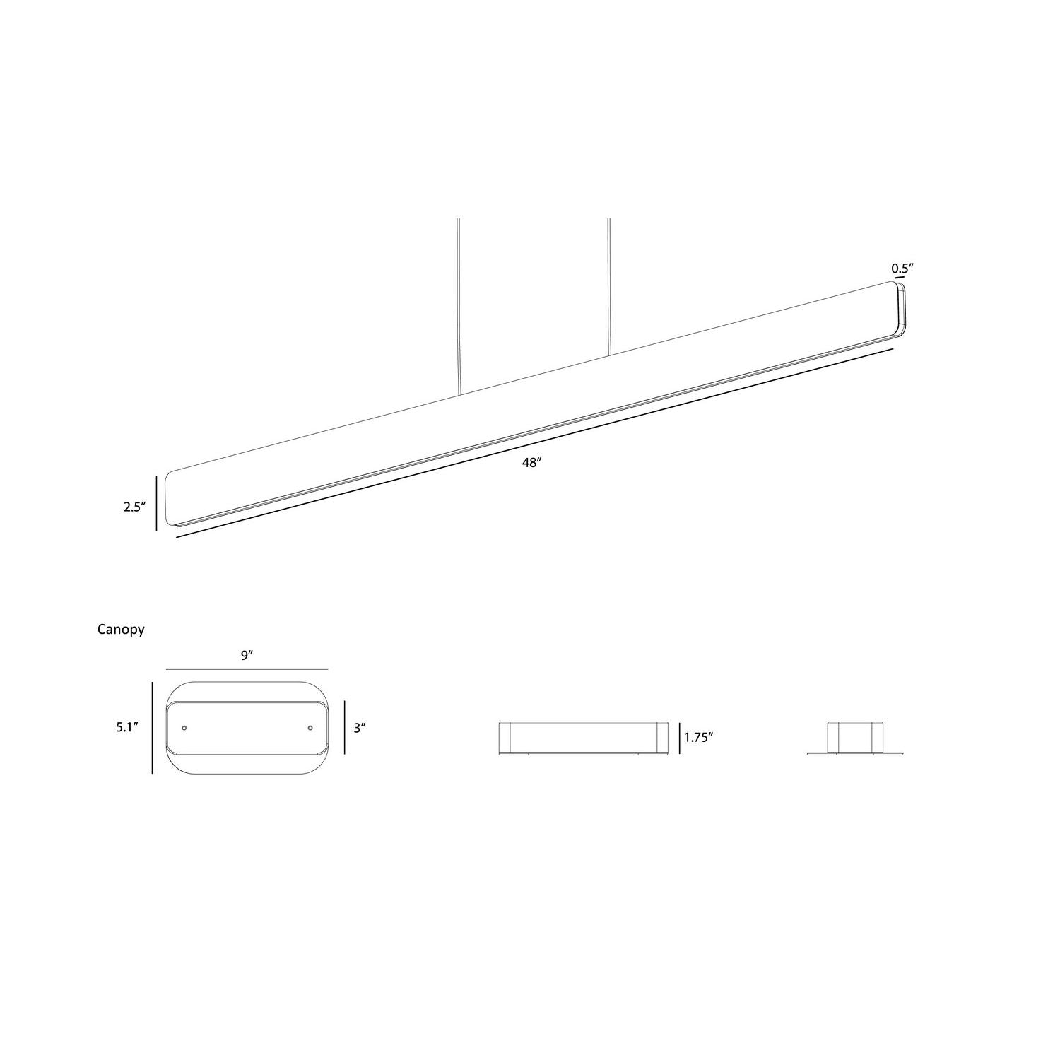 Koncept - SUB-C3-SW-GLD - LED Pendant - Sub - Gold