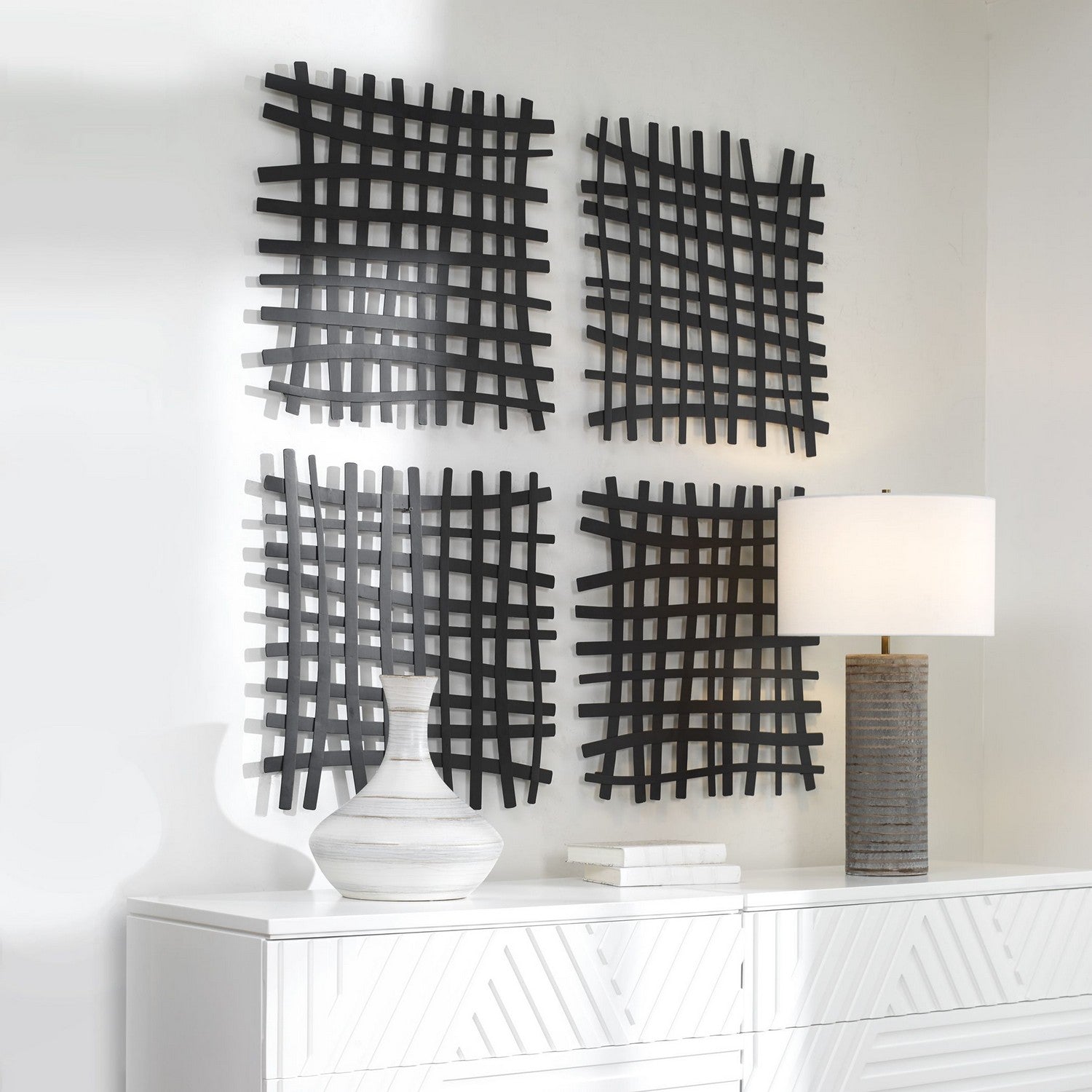 Uttermost - 04293 - Wall Decor - Gridlines - Matte Black