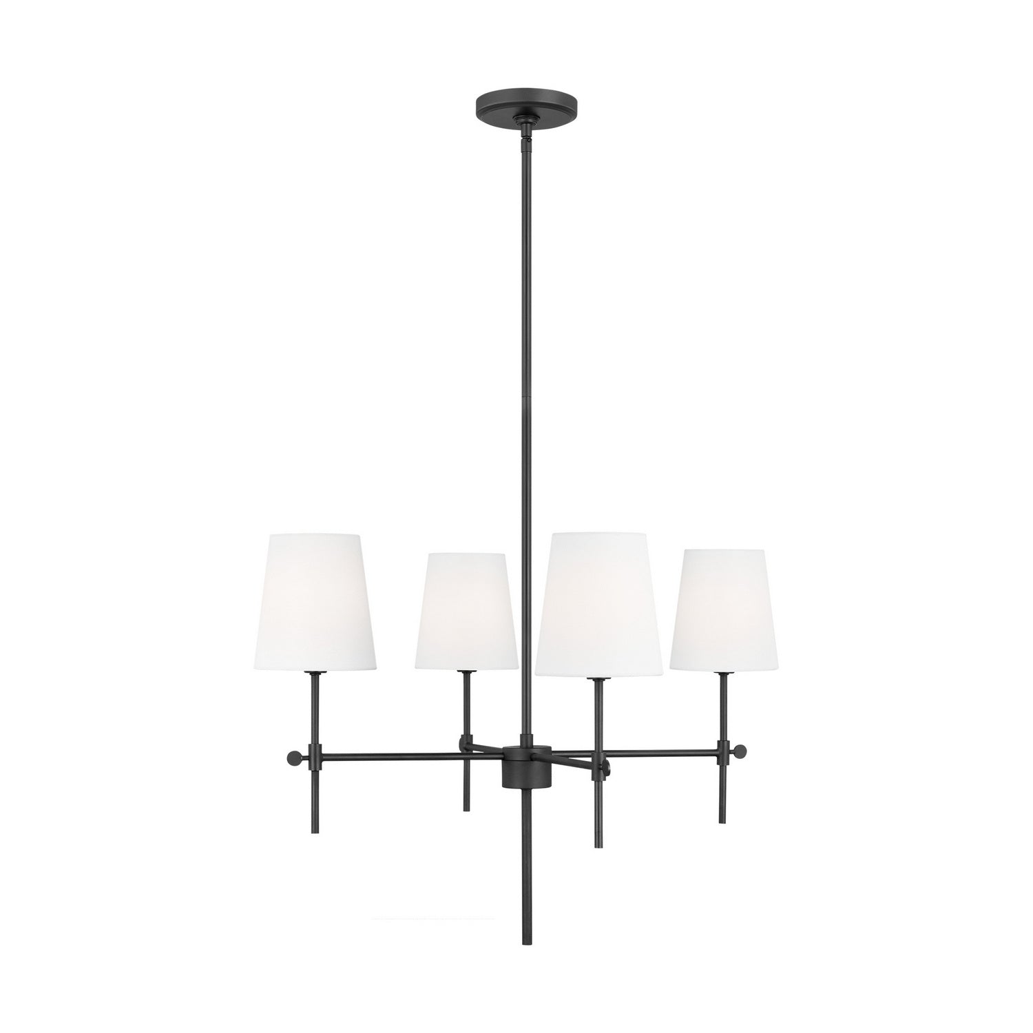 Visual Comfort Studio Canada - 3187204EN-112 - Four Light Chandelier - Baker - Midnight Black
