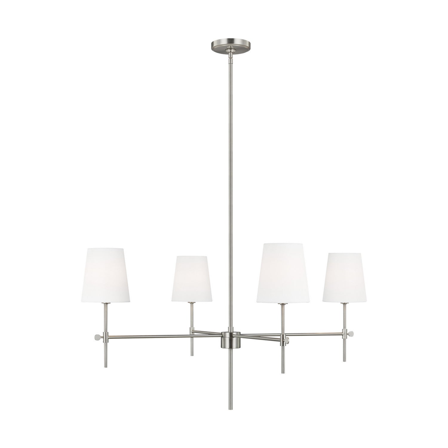 Visual Comfort Studio Canada - 3287204-962 - Four Light Chandelier - Baker - Brushed Nickel