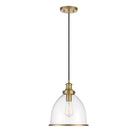 Meridian M70119NB One Light Pendant in Natural Brass
