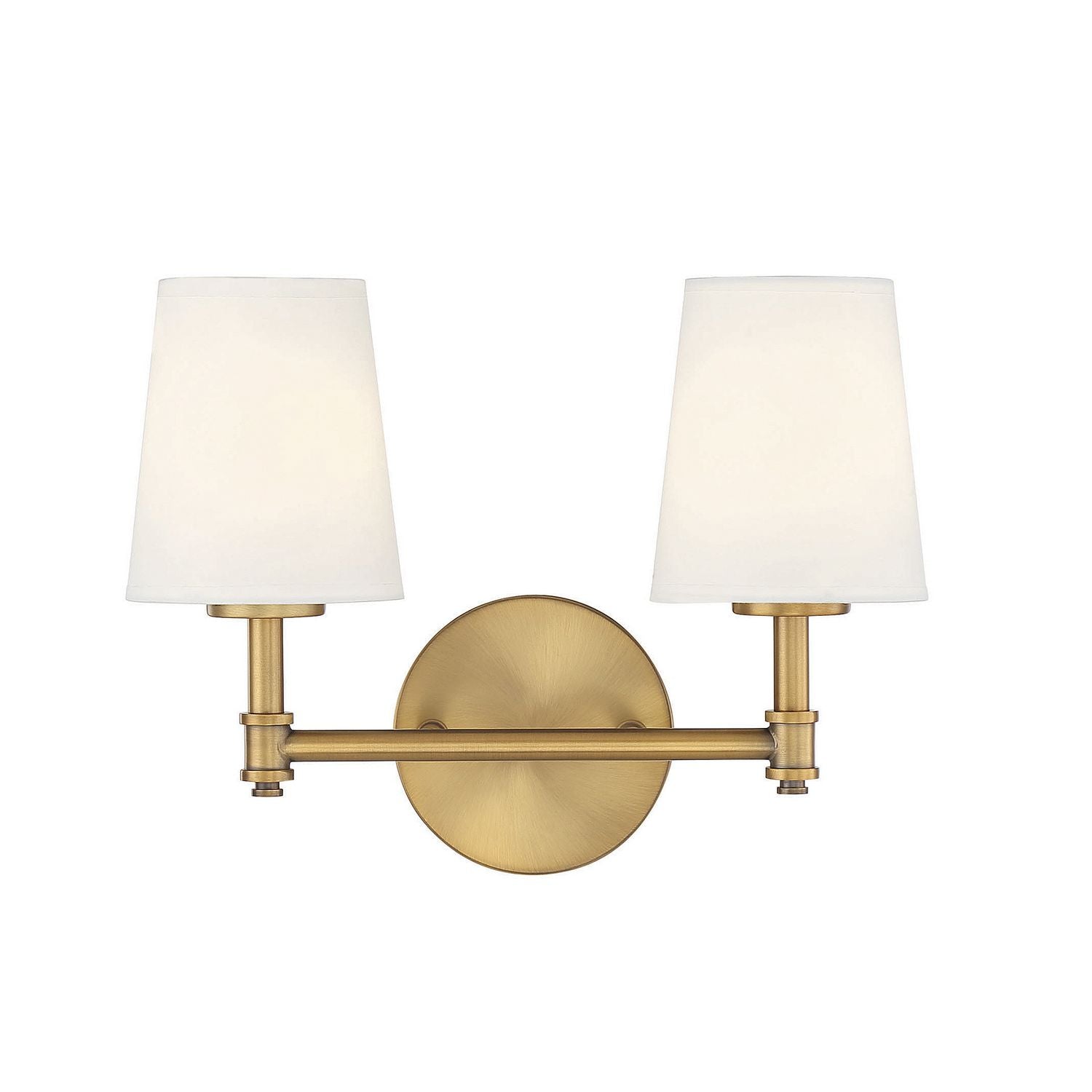Meridian M80050NB Two Light Bathroom Vanity Light in Natural Brass