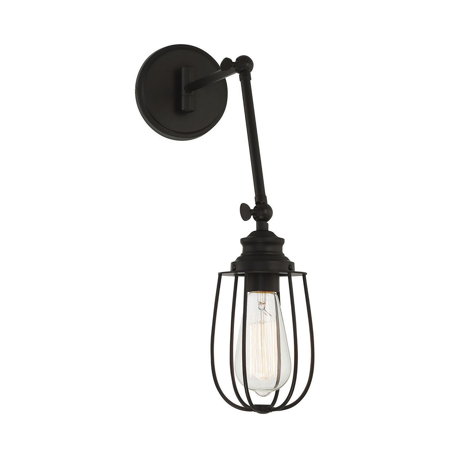 Meridian M90022MBK One Light Wall Sconce in Matte Black