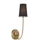 Meridian M90064NB One Light Wall Sconce in Natural Brass
