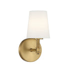Meridian M90067NB One Light Wall Sconce in Natural Brass
