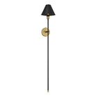 Meridian M90070BNB One Light Wall Sconce in Black with Natural Brass Accents