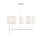 Meridian M10067BQW Five Light Chandelier in Bisque White