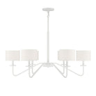 Meridian M10092BQW Six Light Chandelier in Bisque White