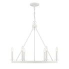 Meridian M10093BQW Six Light Chandelier in Bisque White