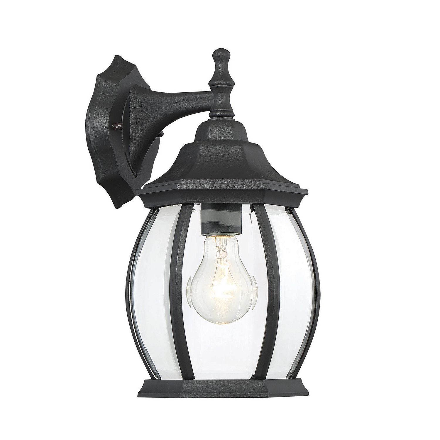 Meridian M50053BK One Light Outdoor Wall Sconce in Black