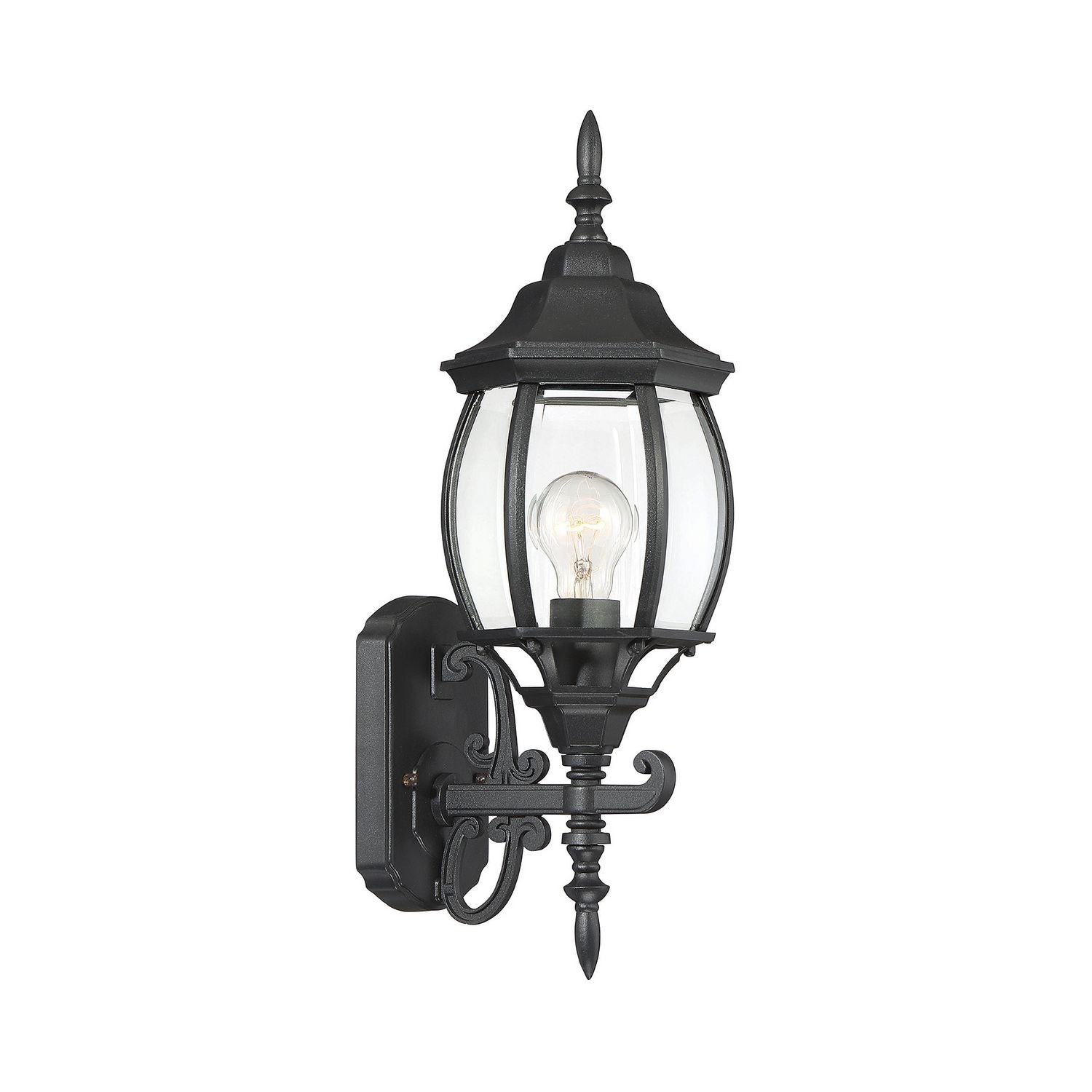 Meridian M50054BK One Light Outdoor Wall Sconce in Black
