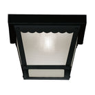 Meridian M50058BK One Light Outdoor Flush Mount in Black