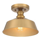 Meridian M60068NB One Light Semi-Flush Mount in Natural Brass
