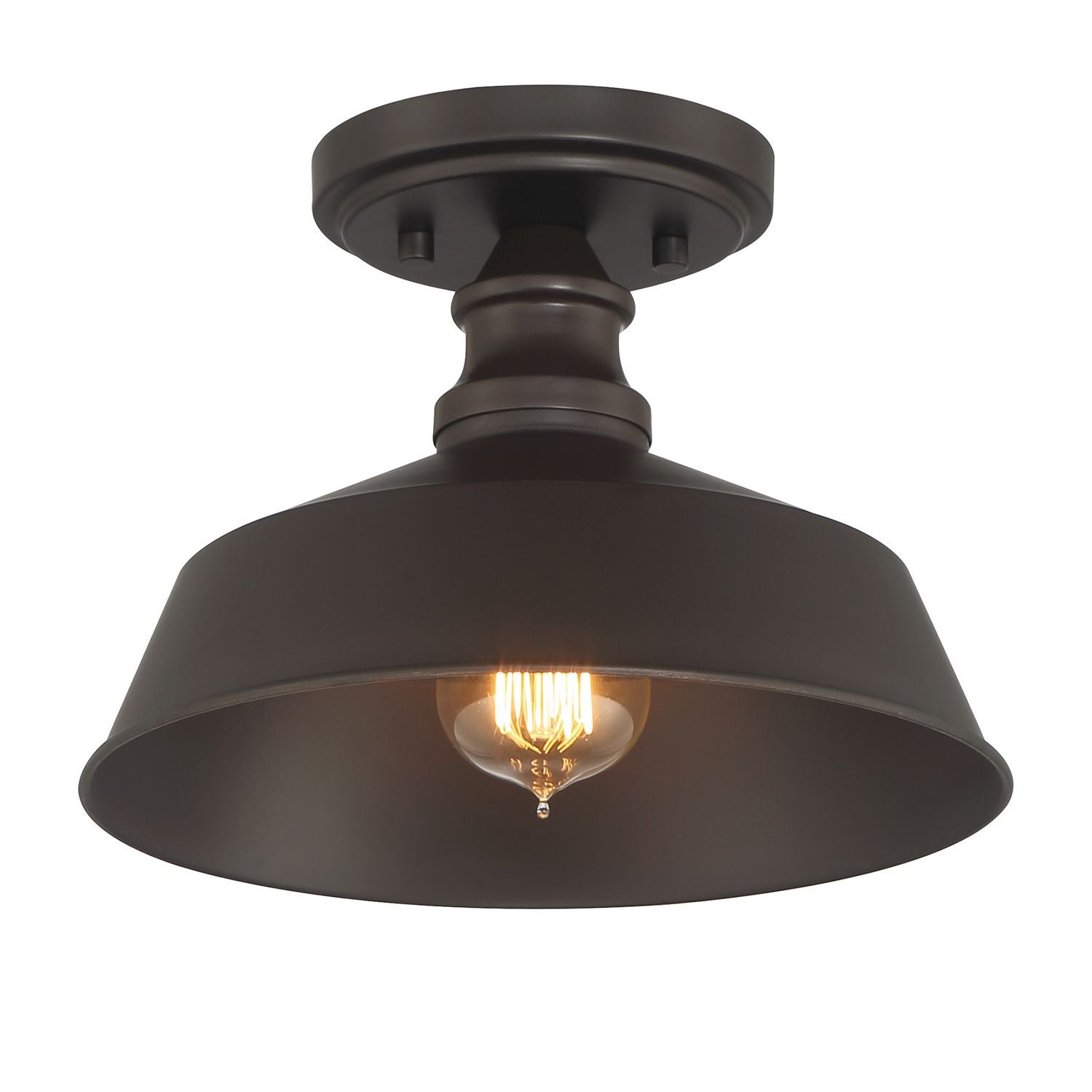 Meridian M60068ORB One Light Semi-Flush Mount in Oil Rubbed Bronze