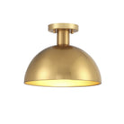 Meridian M60071NB One Light Semi-Flush Mount in Natural Brass