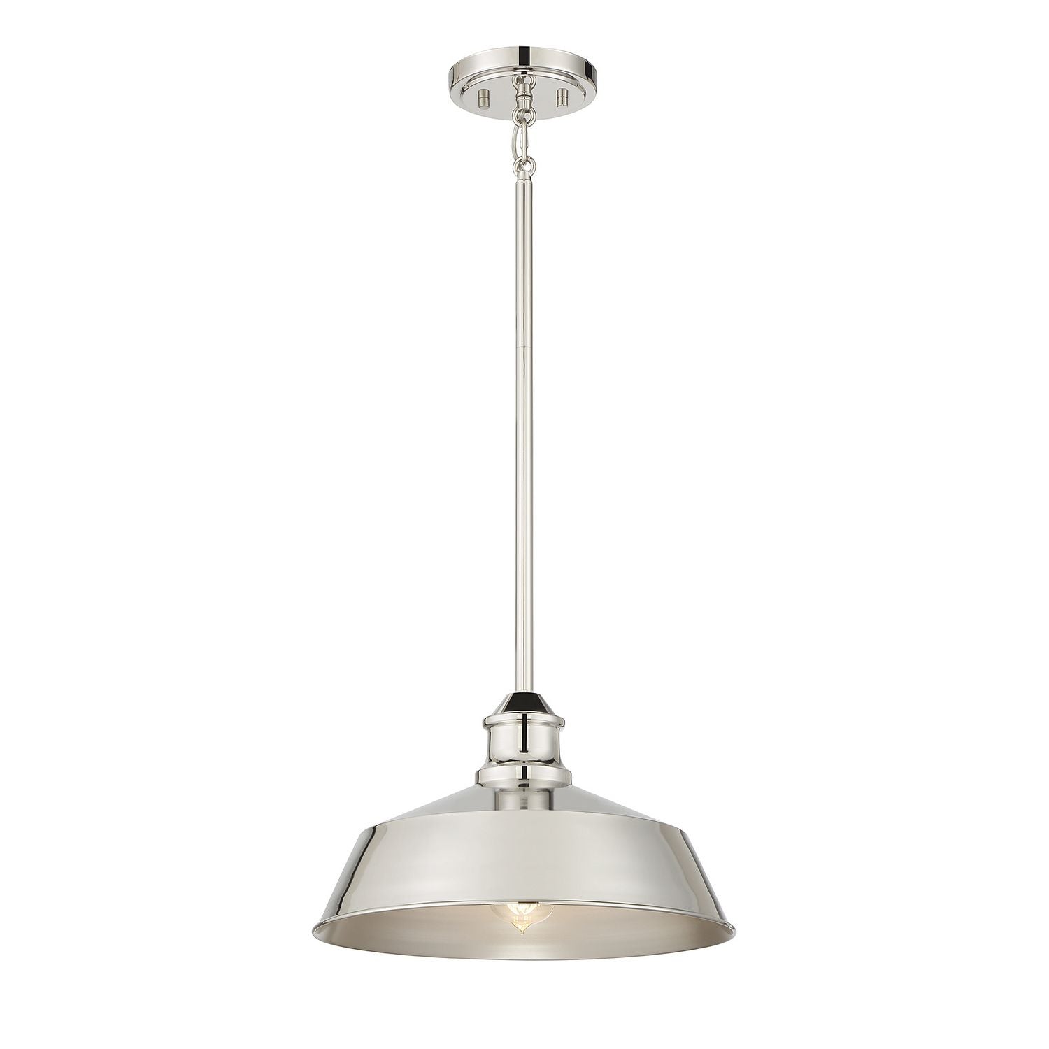 Meridian M7021PN One Light Pendant in Polished Nickel