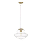 Meridian M7022NB One Light Pendant in Natural Brass