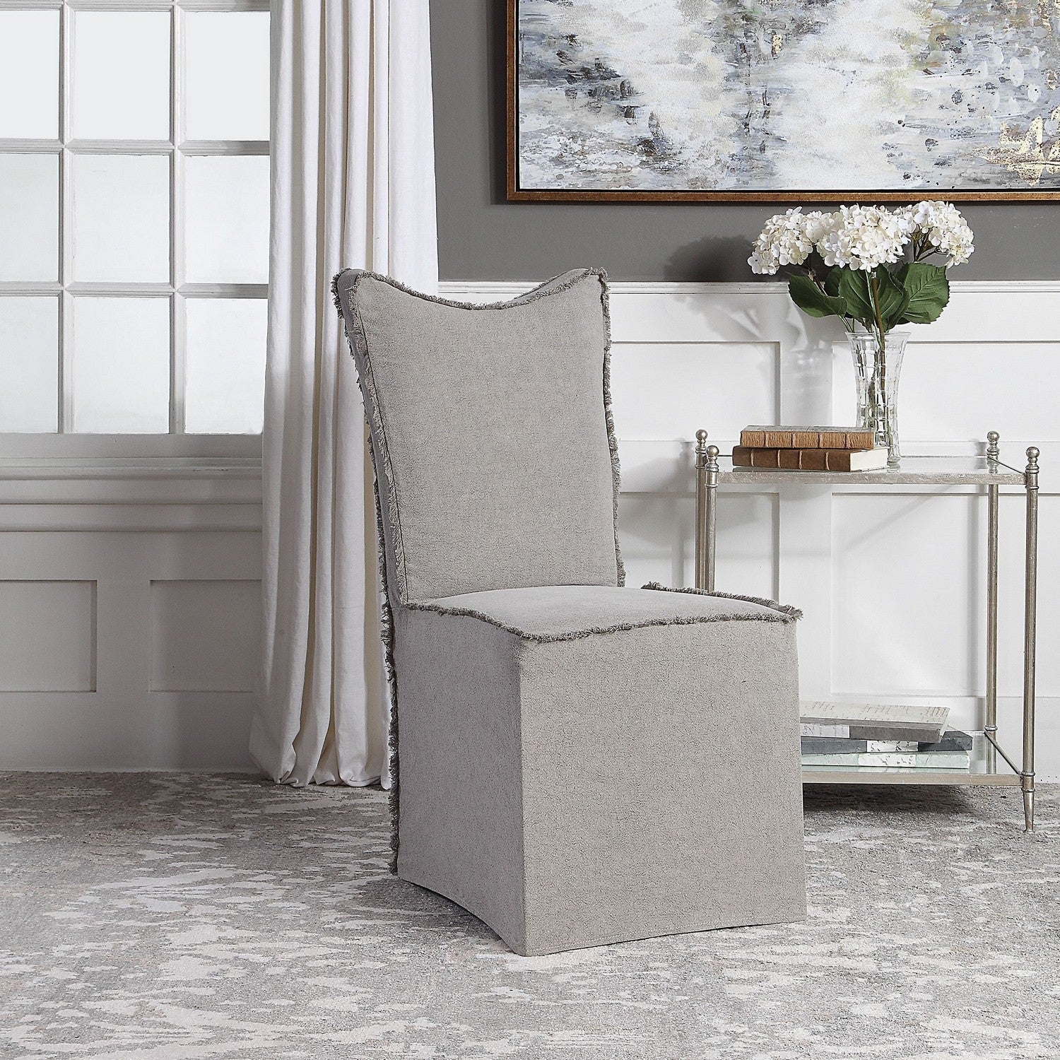 Uttermost - 23462-2 - Armless Chairs, Set Of 2 - Narissa - Gray Linen