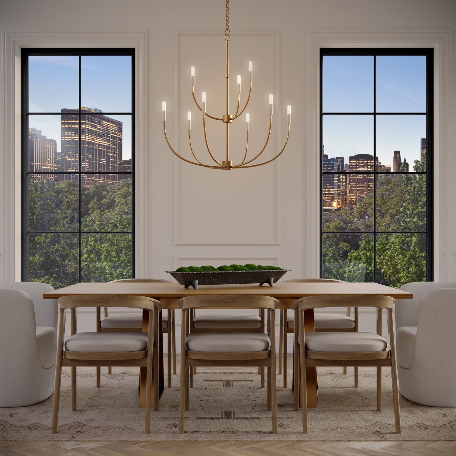 Visual Comfort Studio Canada - 3167109-848 - Nine Light Chandelier - Greenwich - Satin Brass