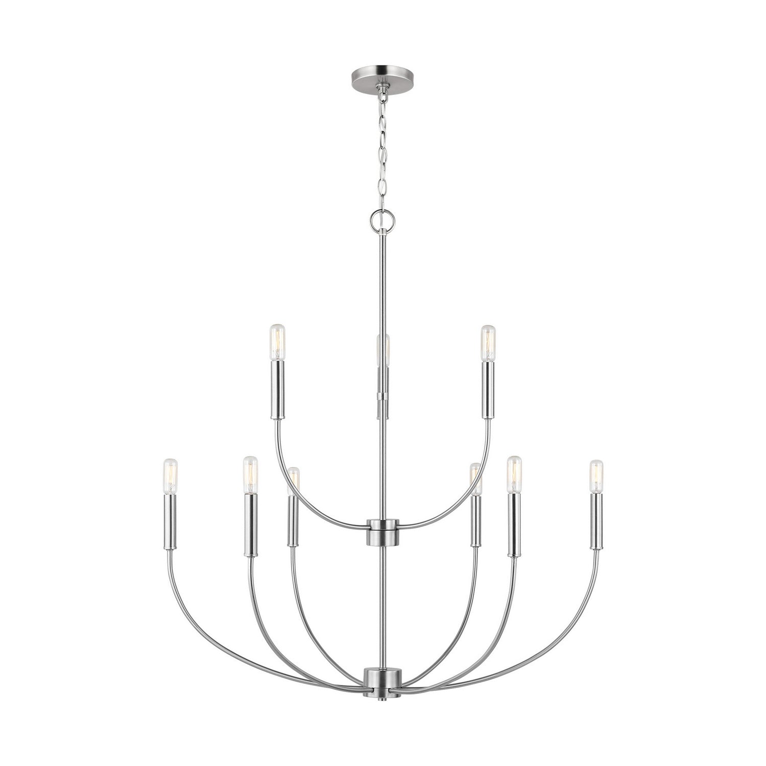 Visual Comfort Studio Canada - 3167109-962 - Nine Light Chandelier - Greenwich - Brushed Nickel