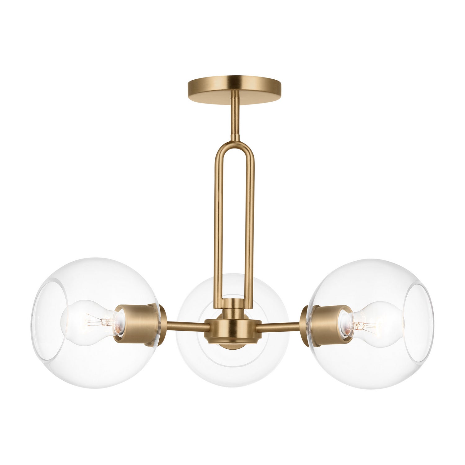 Visual Comfort Studio Canada - 7755703-848 - Three Light Semi-Flush Mount - Codyn - Satin Brass