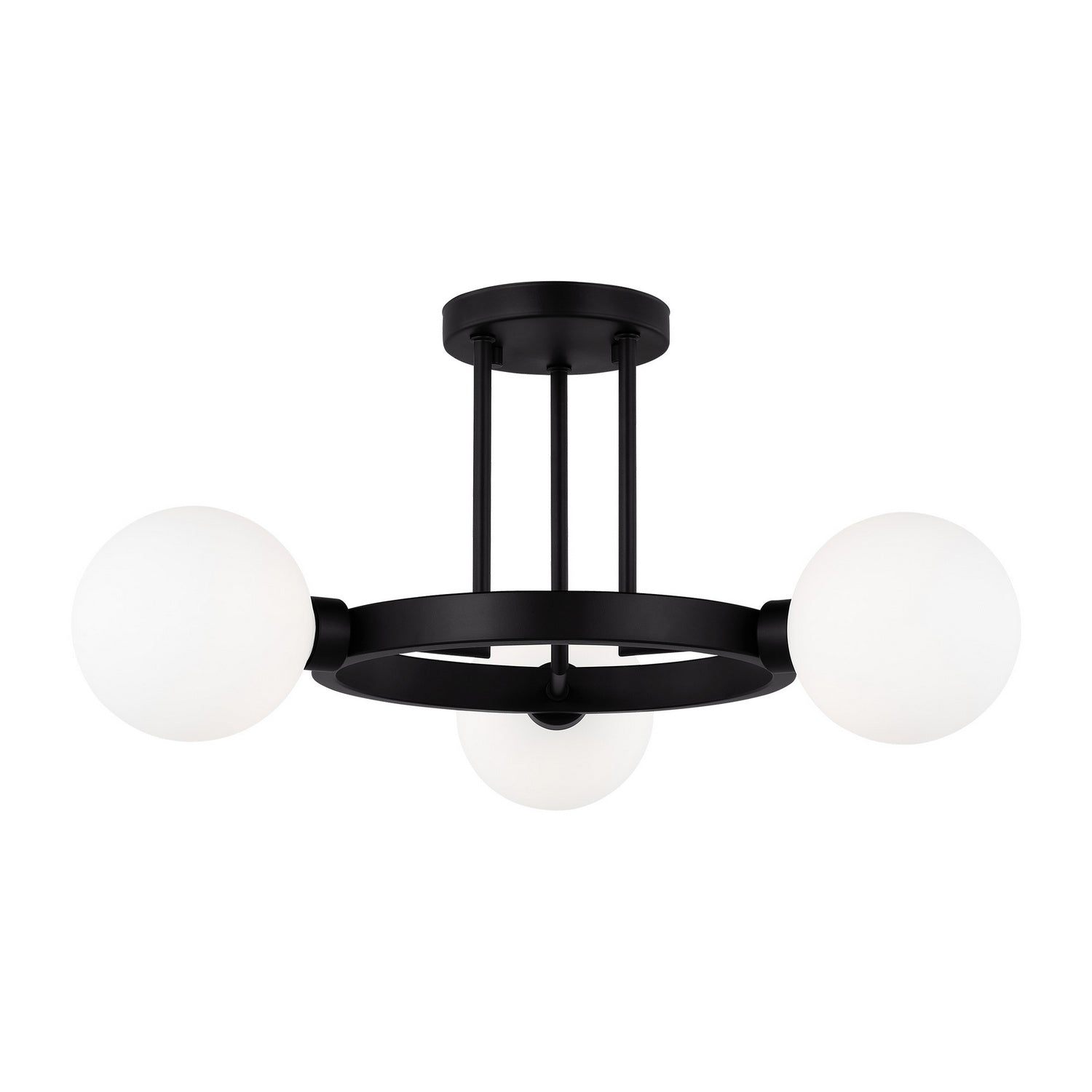 Visual Comfort Studio Canada - 7761603-112 - Three Light Semi-Flush Mount - Clybourn - Midnight Black