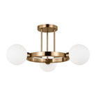 Visual Comfort Studio Canada - 7761603-848 - Three Light Semi-Flush Mount - Clybourn - Satin Brass
