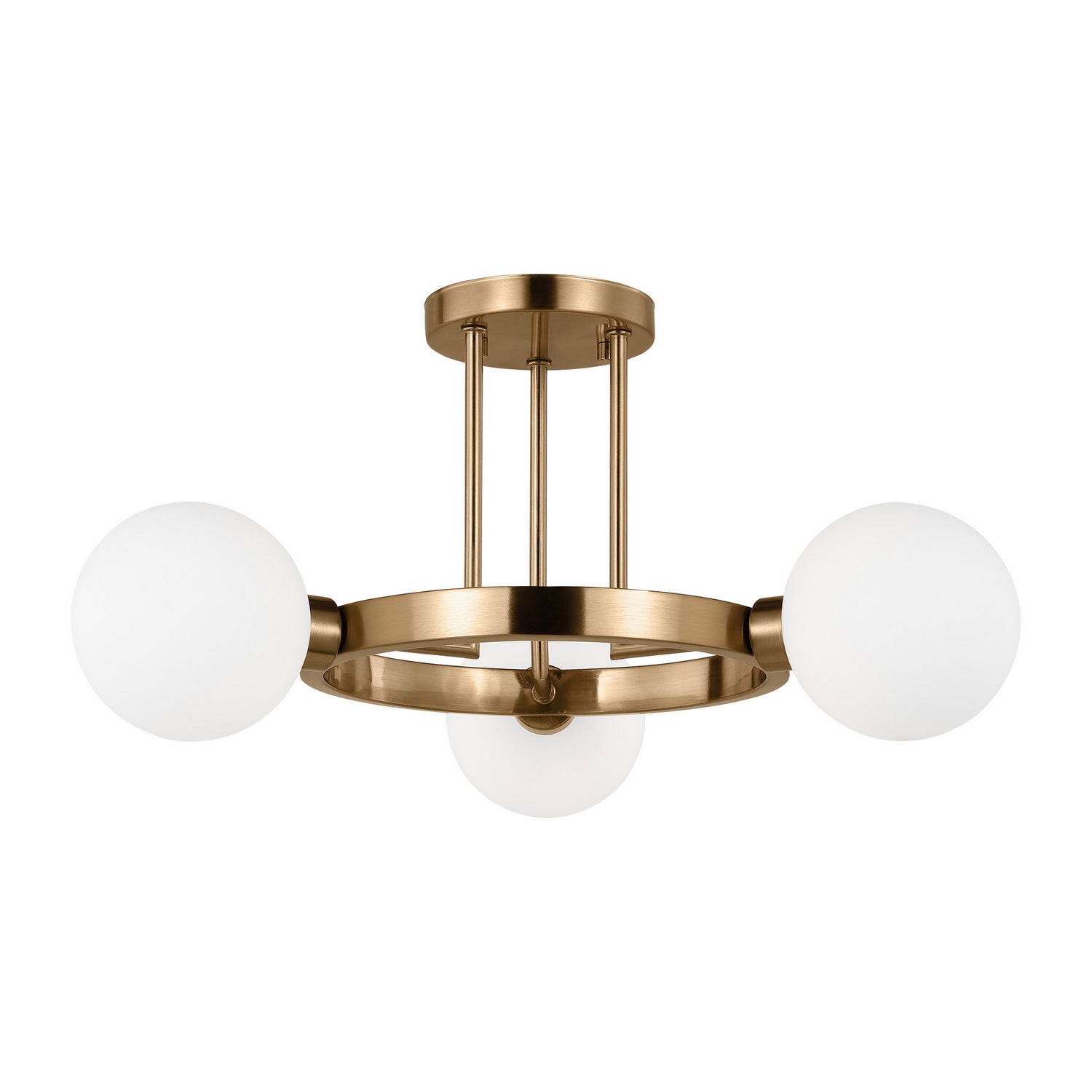 Visual Comfort Studio Canada - 7761603-848 - Three Light Semi-Flush Mount - Clybourn - Satin Brass