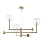 Meridian M100100NB LED Chandelier in Natural Brass